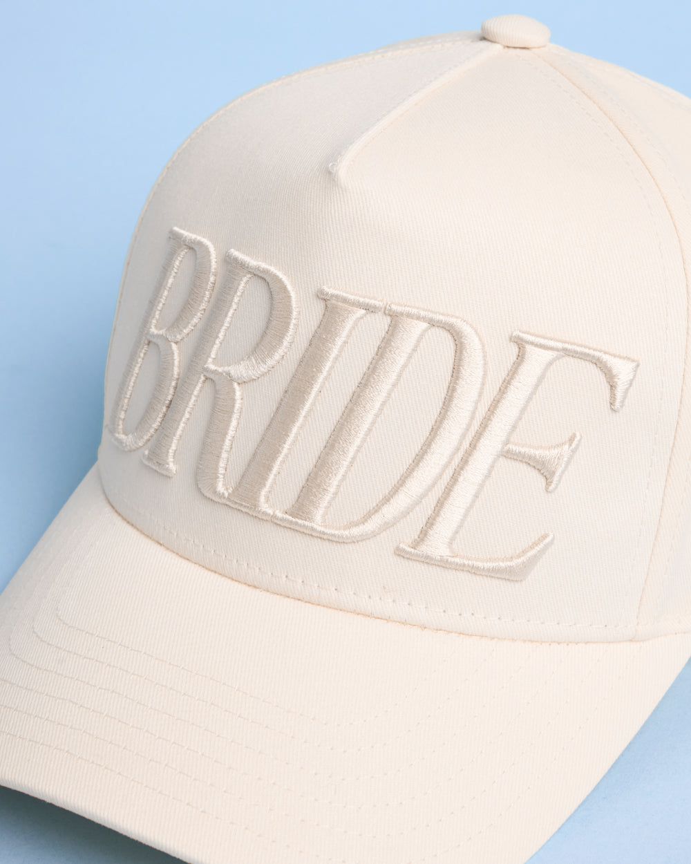 Neutral Bride Hat | Tonal Ivory Embroidered BRIDE Baseball Cap for Bachelorette & Wedding