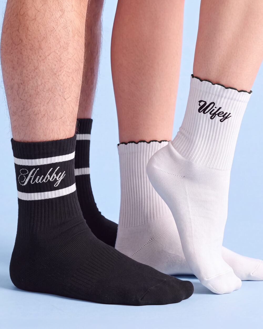 Wifey & Hubby Matching Socks | Newlywed Gift Set for Couples