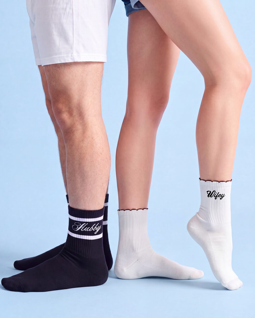 Wifey & Hubby Matching Socks | Newlywed Gift Set for Couples