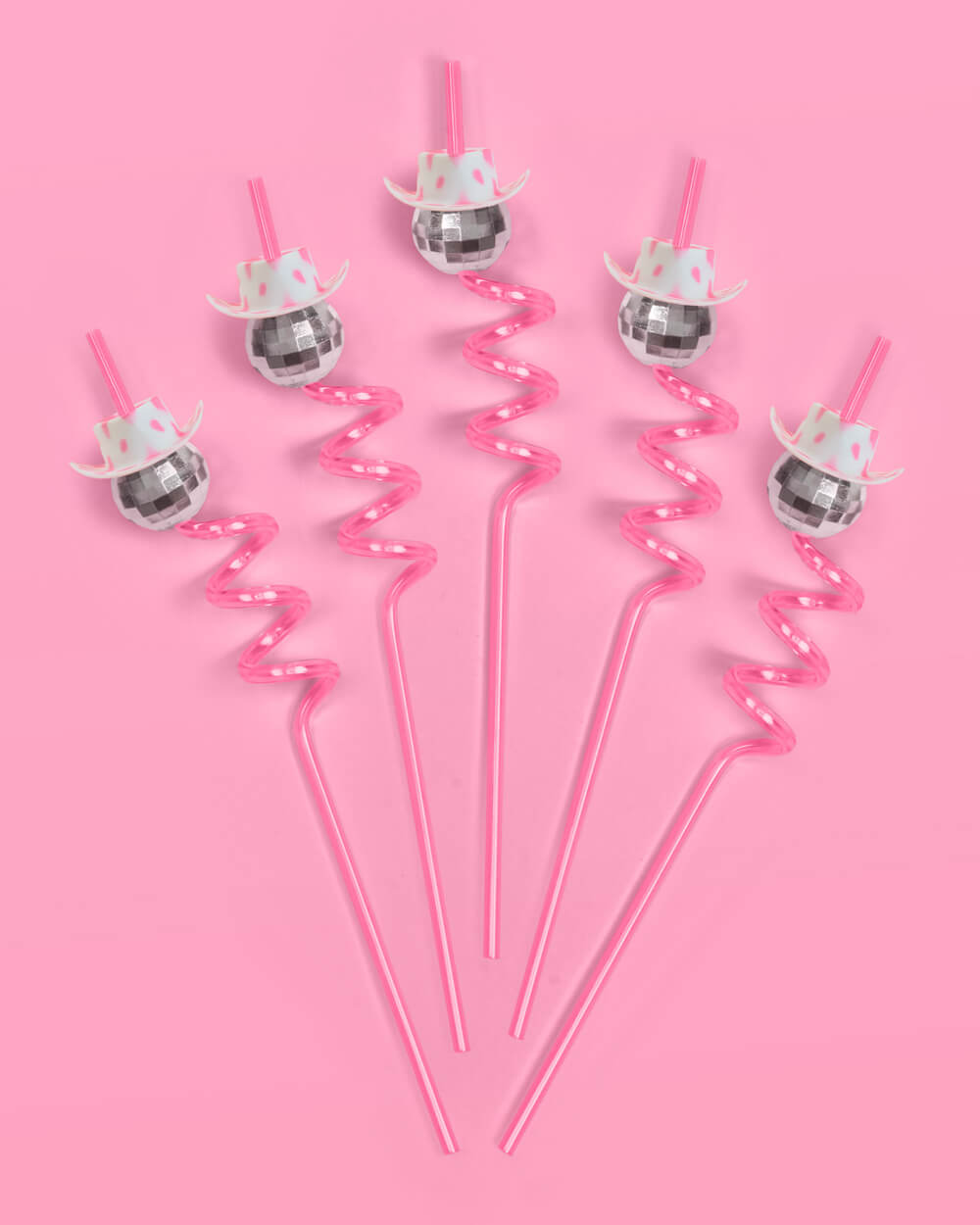 Disco Cowgirl Straws - 8 reusable straws