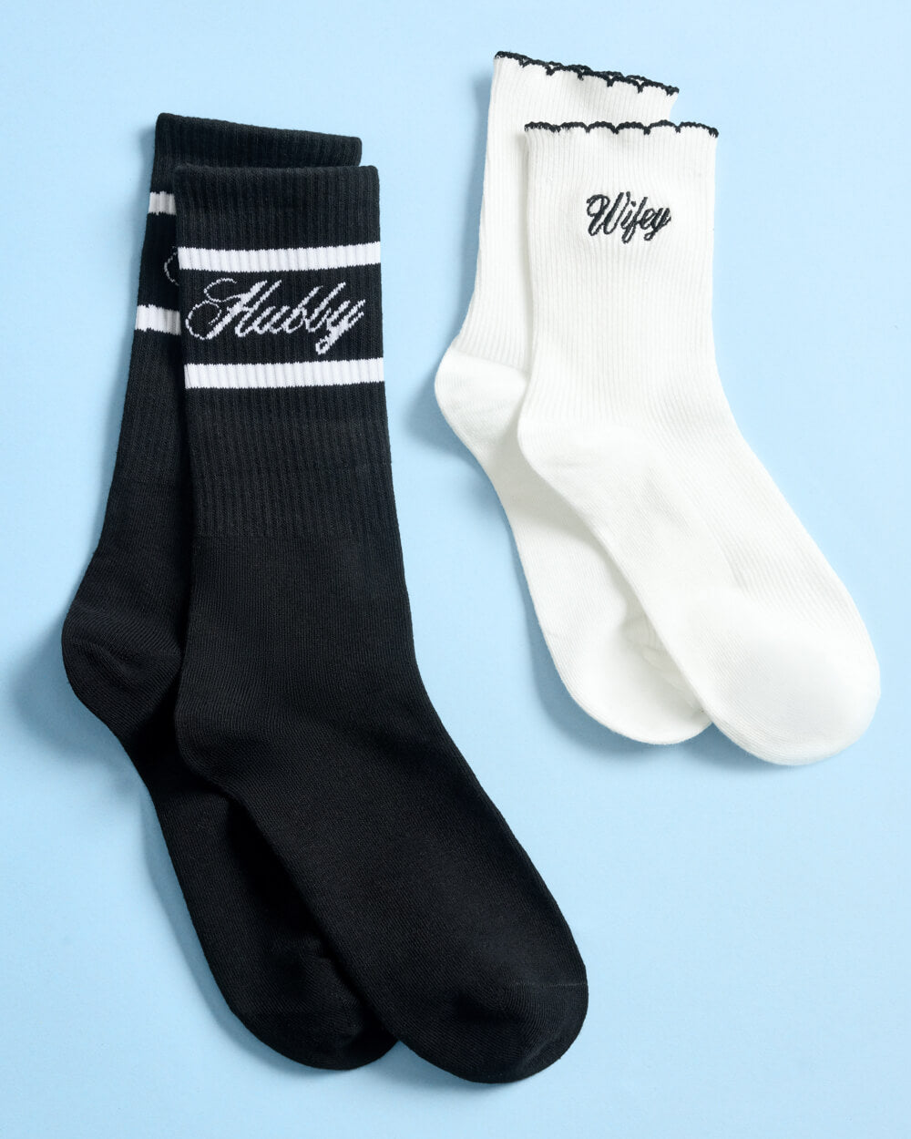 Wifey & Hubby Matching Socks | Newlywed Gift Set for Couples