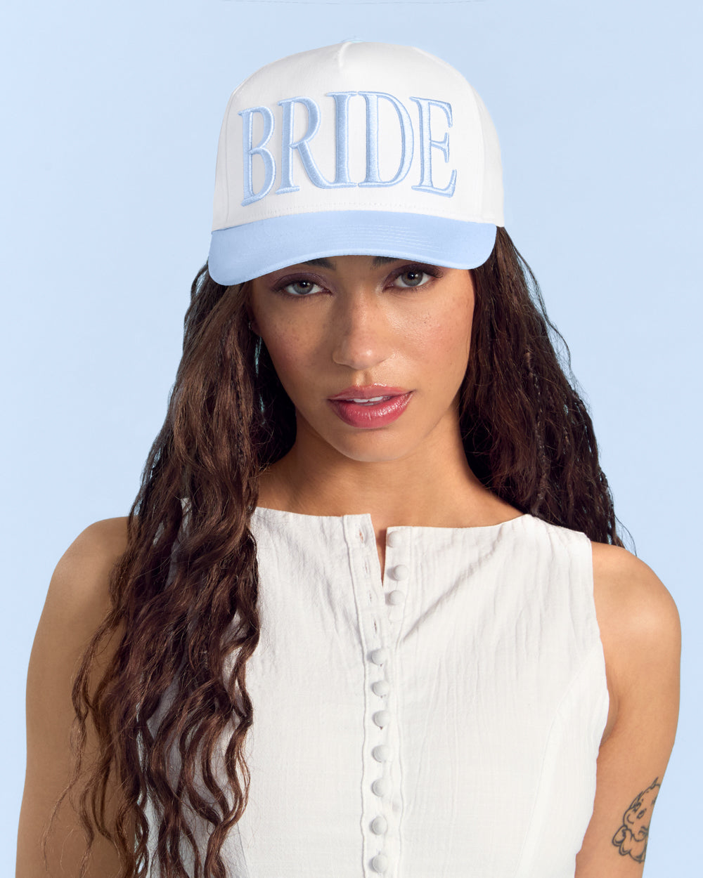 Something Blue BRIDE Embroidered Hat