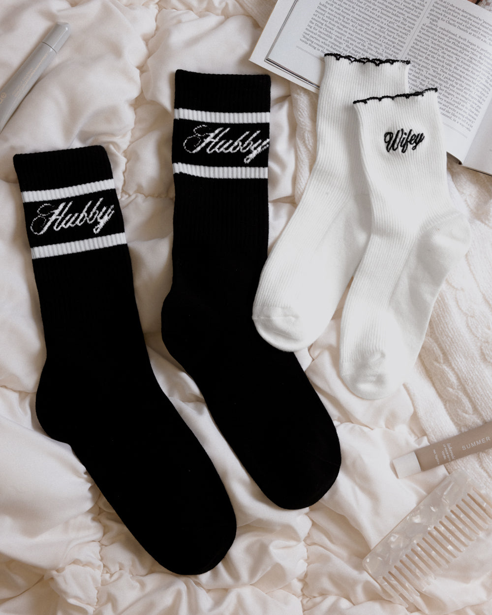 Wifey & Hubby Matching Socks | Newlywed Gift Set for Couples