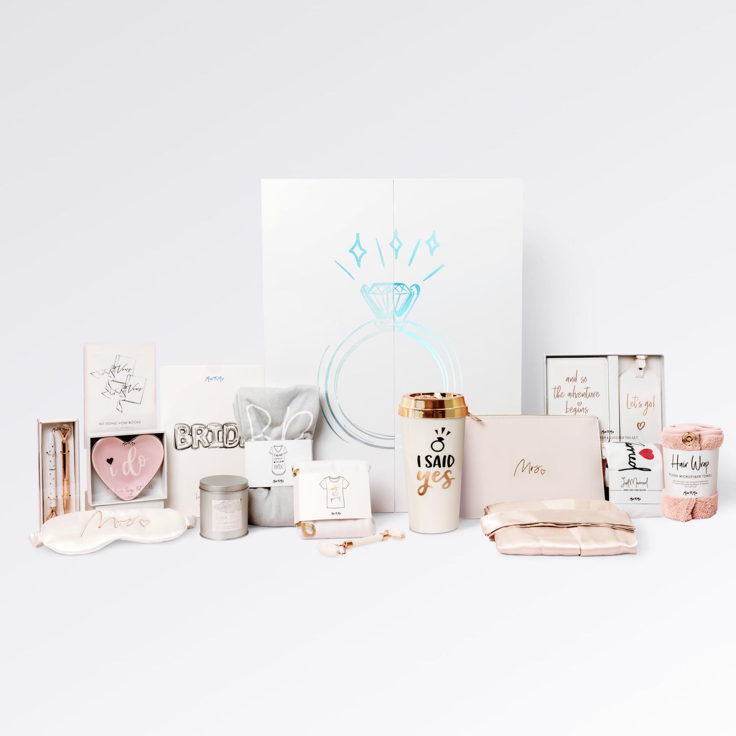 Ultimate Bride Box with 15 full-size products to celebrate the engagement journey and help plan for the big day. 