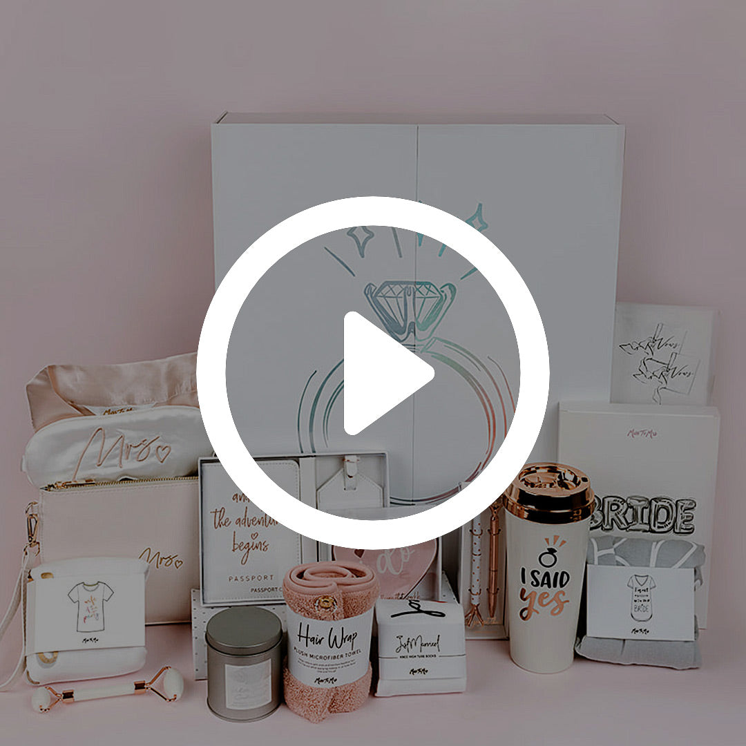 Ultimate Bride Box with 15 full-size products to celebrate the engagement journey and help plan for the big day. Packaged in our exclusive box, with smaller boxes inside.