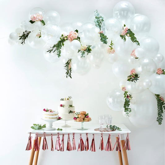 Bridal White Balloon Arch Kit