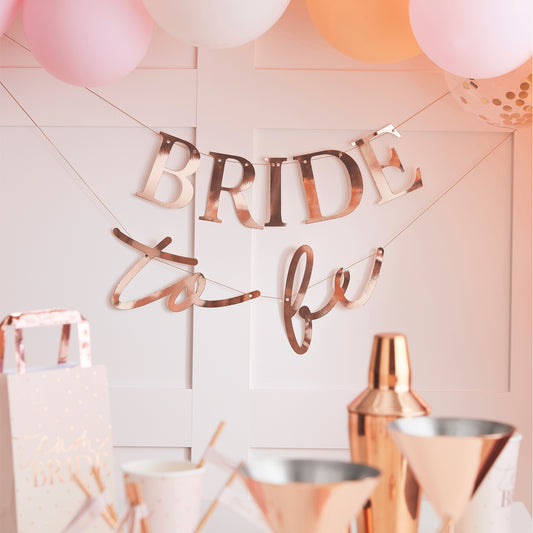 Bride to Be Rose Gold Banner