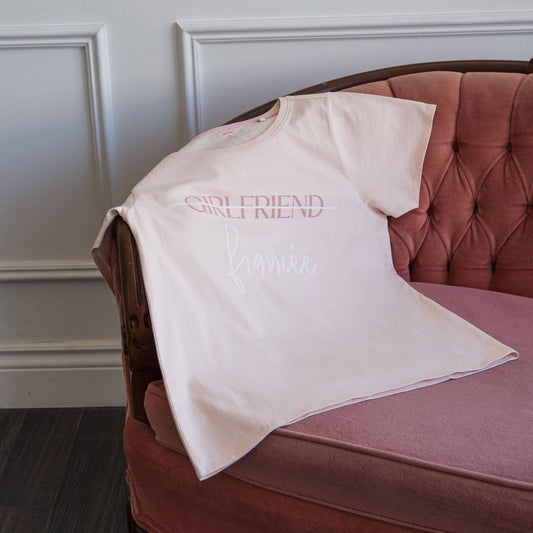Girlfriend to Fiancée Pink Crewneck T-shirt