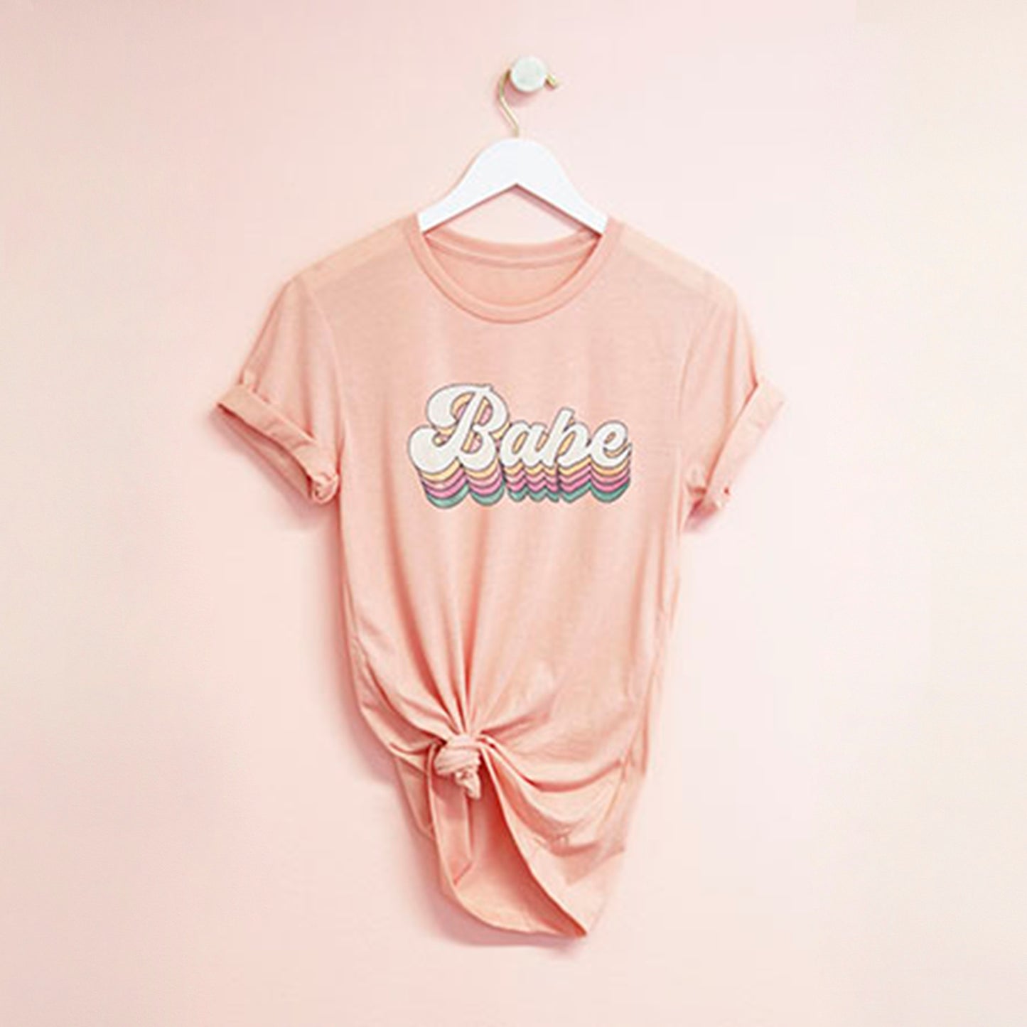 Retro Babe Bridal Party Blush T-Shirt