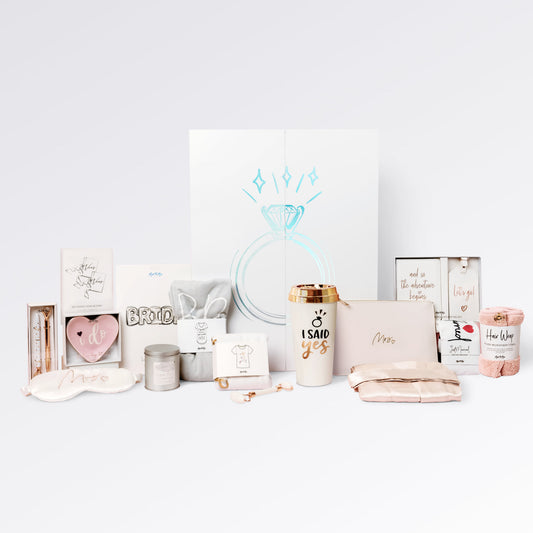 Ultimate Bride Box with 15 full-size products to celebrate the engagement journey and help plan for the big day.